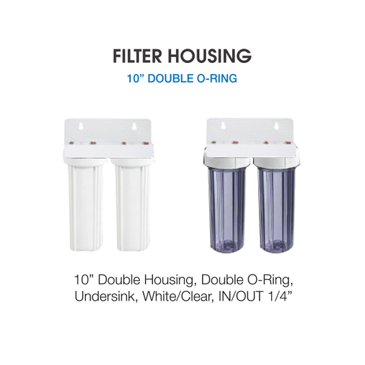 10" Double O-Ring, Double Housing Filter 1/4"