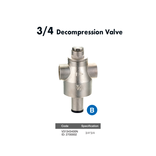 Decompression Valve (1/2" & 3/4")