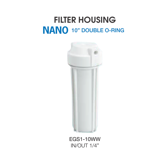 NANO 10" Double O-Ring Housing Filter (1/2" / 1/4")