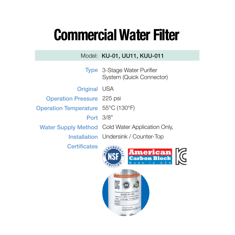 UU-11 Undercounter Water Purifier