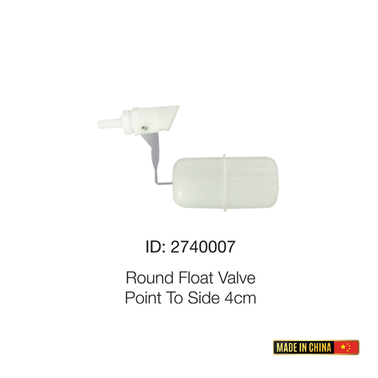 Round Float Valve Point to Side 4cm