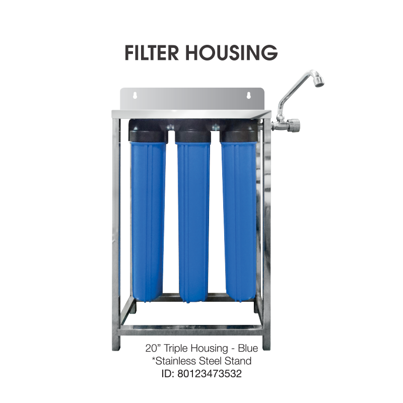 20" Triple Housing Filter with Stainless Steel Stand