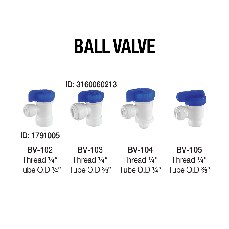 Ball Valve BV-102 - BV105 for R.O Water System