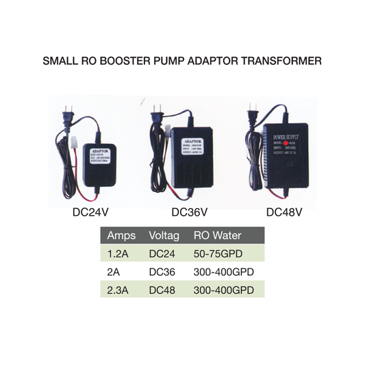 Small RO Booster Pump Adaptor Transformer