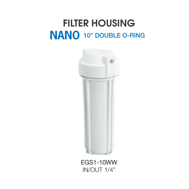 NANO 10" Double O-Ring Housing Filter (1/2" / 1/4")
