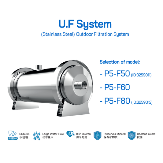 U.F Water Filtration System P5-F50D/ P5-F60/ P5-F80