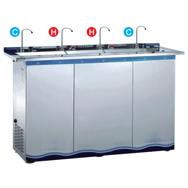 Waterstone 1455HC-SS Industrial 2 Bend U-Spout Hot ＆ Cold Filtration Faucet Stainless Steel 並行輸入品