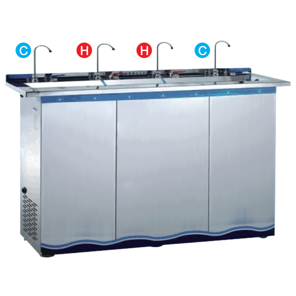 W5004P (4 Faucets) Stainless Steel Water Cooler Hot & Cold water