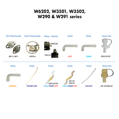 Parts & Accessories - (W6202, W3501, W3502, W290, W291)