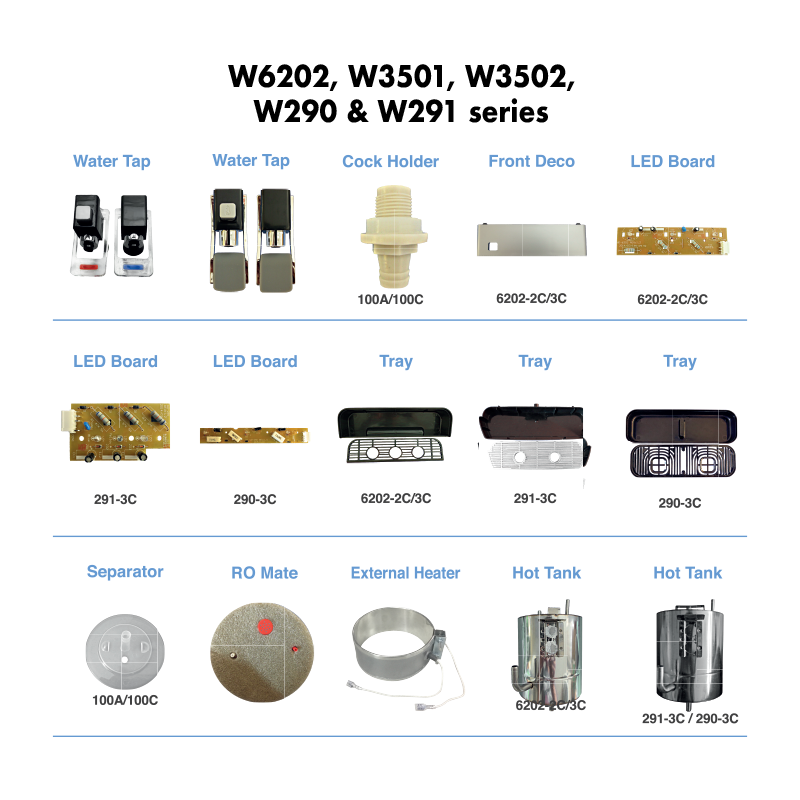 Parts & Accessories - (W6202, W3501, W3502, W290, W291)