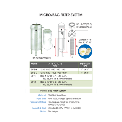 Micro/Bag Filter System – Filter Man Supply