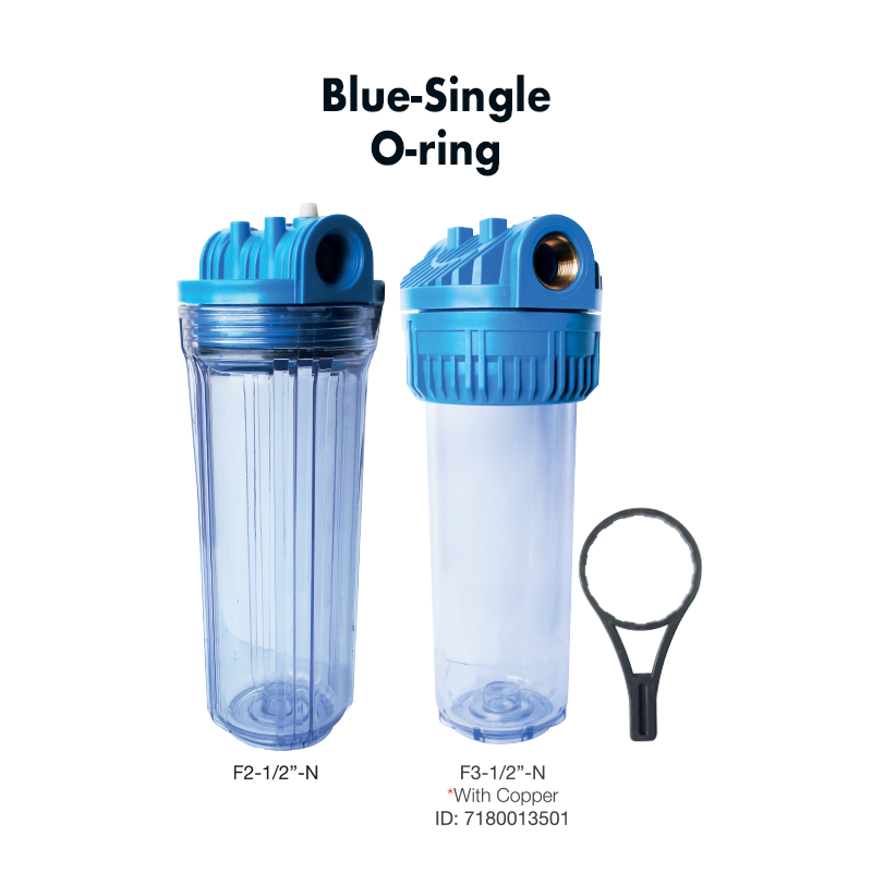 Blue-Single O-Ring Housing Filter