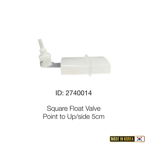 Square Float Valve Point to Up/Side 5cm