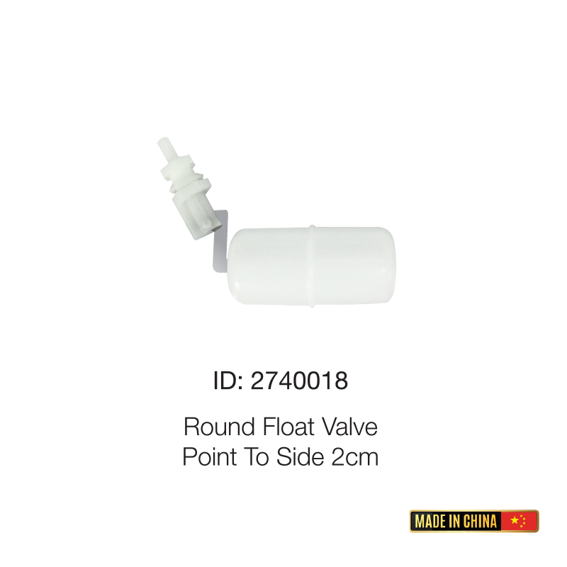 Round Float Valve Point to Side 2cm