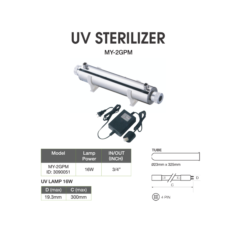 UV Sterilizer MY-2GPM
